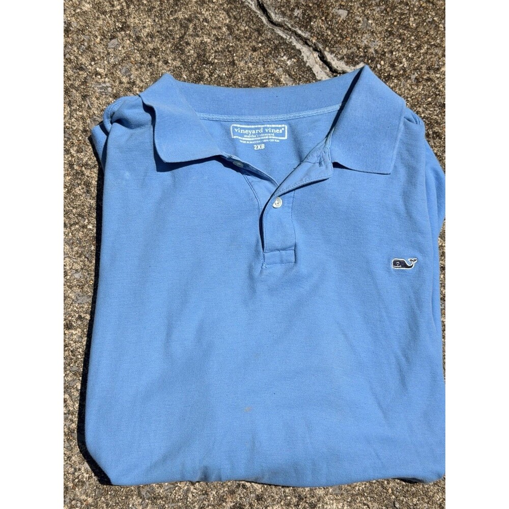 Men’s Vineyard Vines Short Sleeve Blue Polo Shirt - Size 2XB